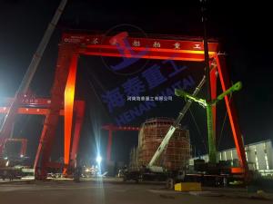 造船門機(jī)連夜吊裝，海泰重工助力蘇豪船舶起航